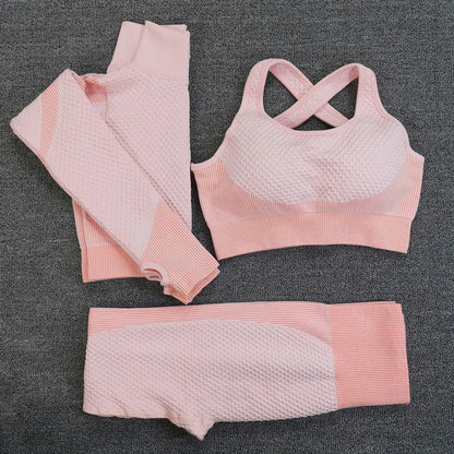 Seamless Ribbed 2-Piece Women's Workout Set