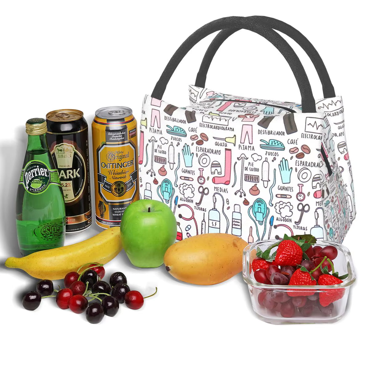 Fresh Cooler Bags Waterproof Oxford Cloth Portable Zipper Thermal Lunch Bags for Women Convenient Lunch Food Bags