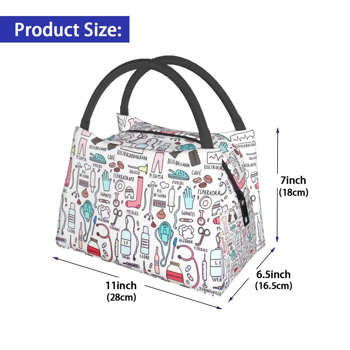 Fresh Cooler Bags Waterproof Oxford Cloth Portable Zipper Thermal Lunch Bags for Women Convenient Lunch Food Bags